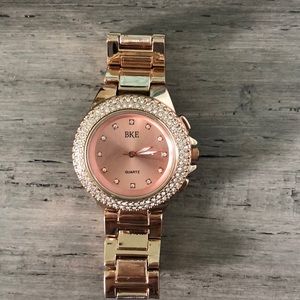 Bike rose gold watch